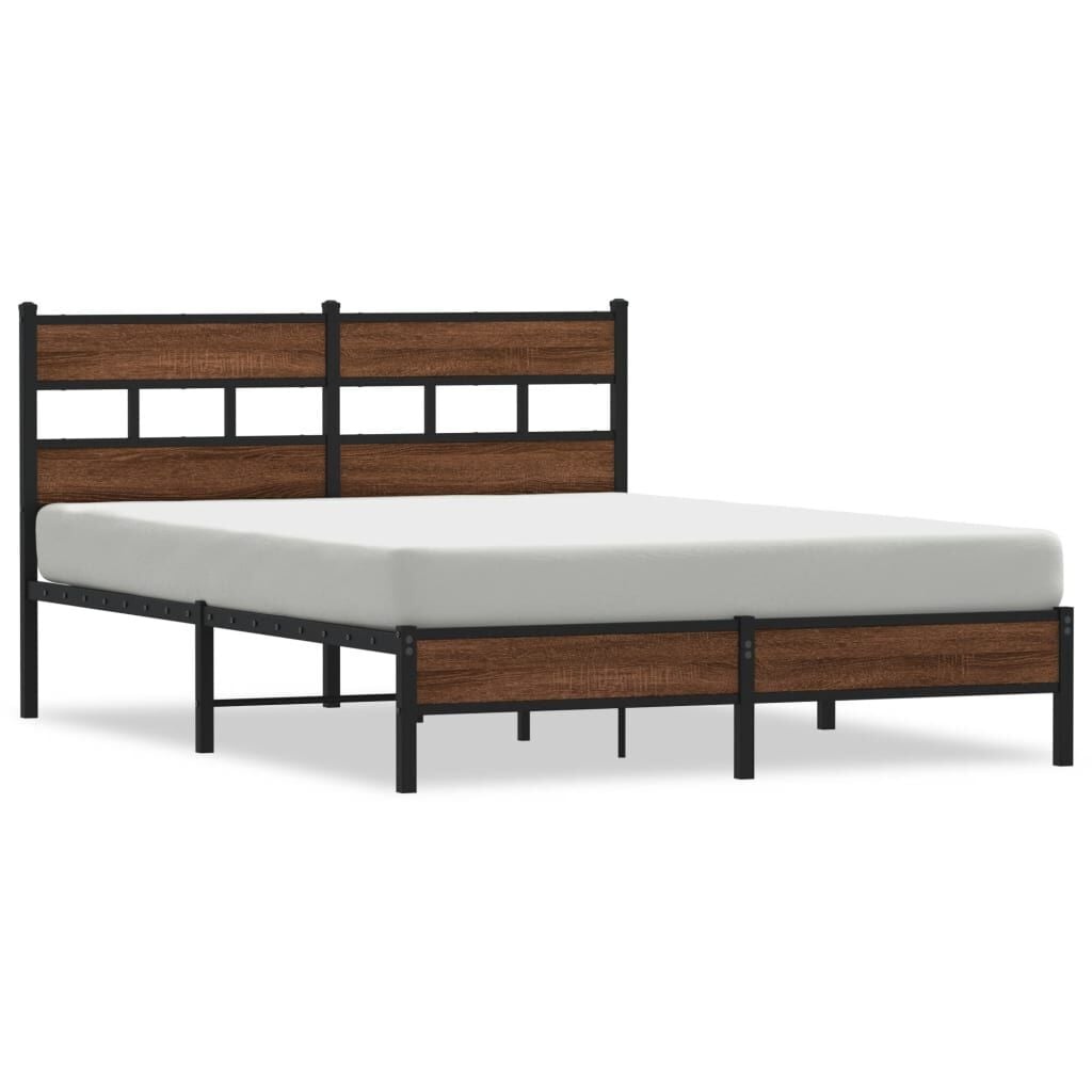 vidaXL Bedframe zonder matras bewerkt hout bruin eikenkleur 160x200 cm