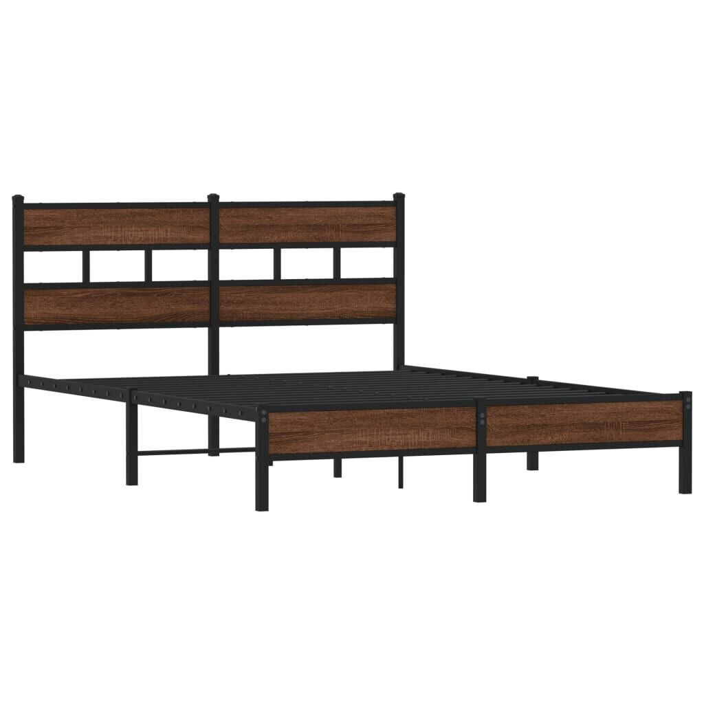 vidaXL Bedframe zonder matras bewerkt hout bruin eikenkleur 160x200 cm
