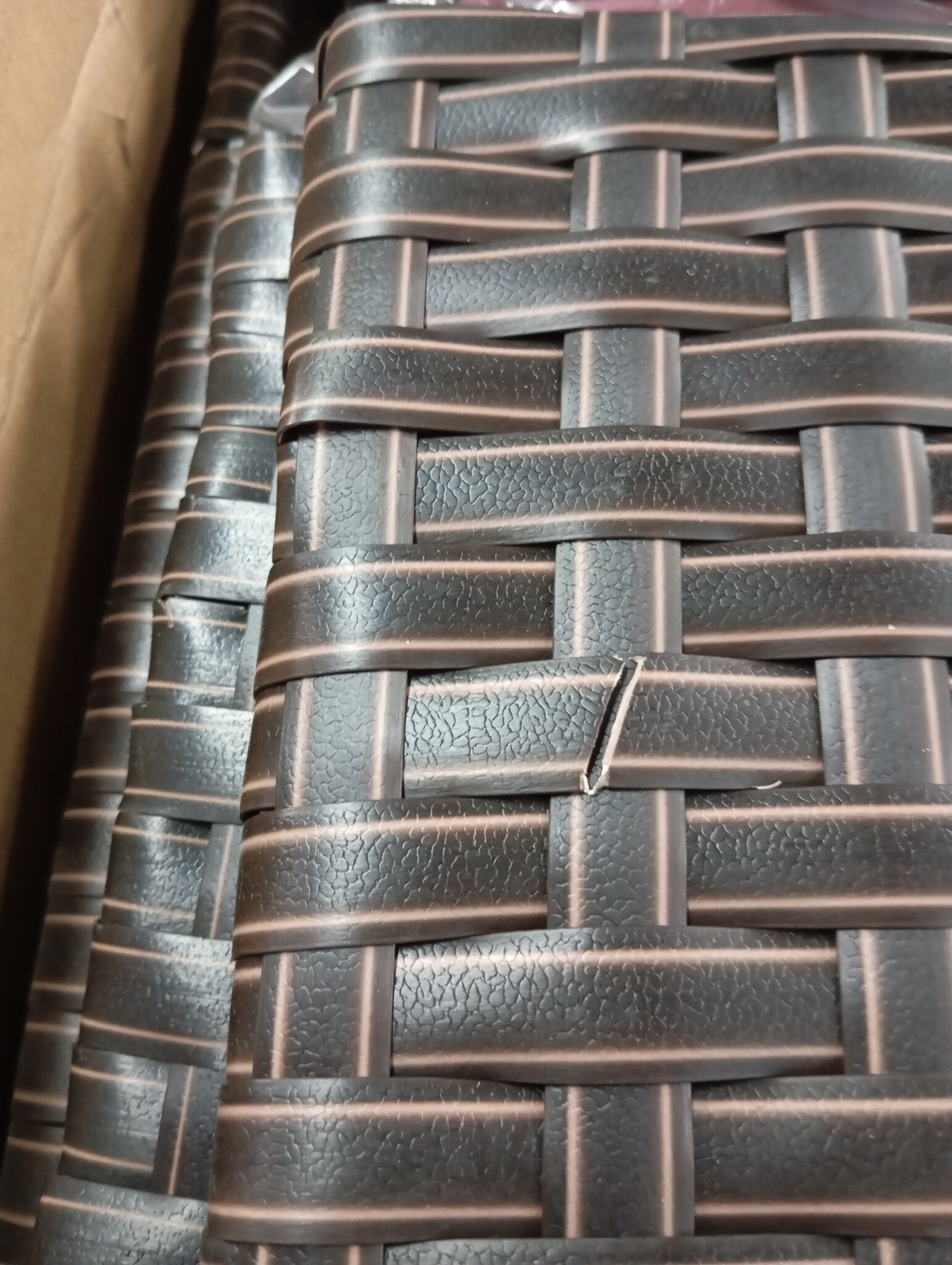 vidaXL 4-delige Loungeset met kussens poly rattan bruin