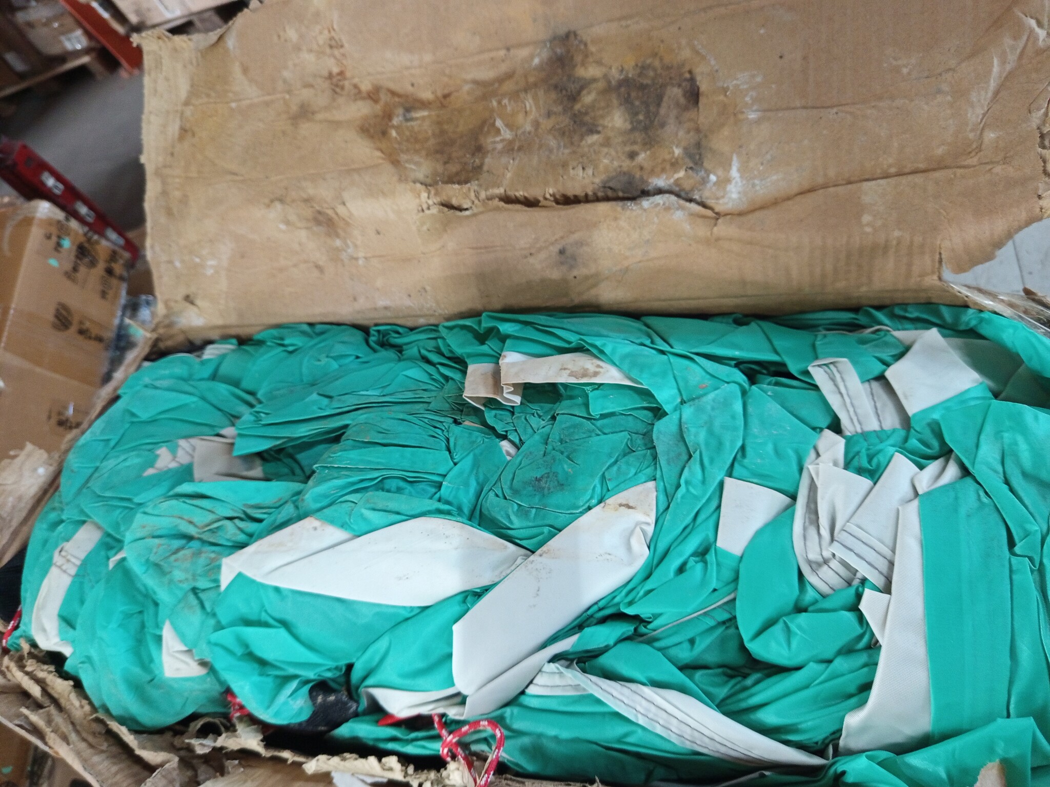 vidaXL Zwembad Tent Koepel 640 x 432 x 205 cm Zeegroen