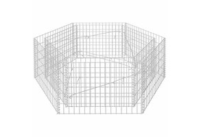 Verhoogde Zeshoekige Gabion Plantenbak - 160x140x50 cm - 41% Korting