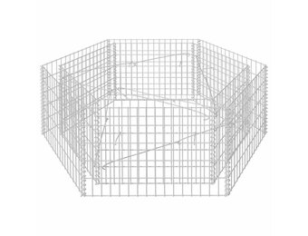 vidaXL Gabion plantenbak verhoogd zeshoekig 160x140x50 cm