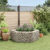 vidaXL Gabion plantenbak verhoogd zeshoekig 160x140x50 cm