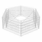 vidaXL Gabion plantenbak verhoogd zeshoekig 160x140x50 cm