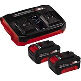 Einhell Power X-Change Starterset 2x 4,0 Ah Accu en Twincharger 3A