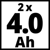 Einhell Power X-Change Starterset 2x 4,0 Ah Accu en Twincharger 3A