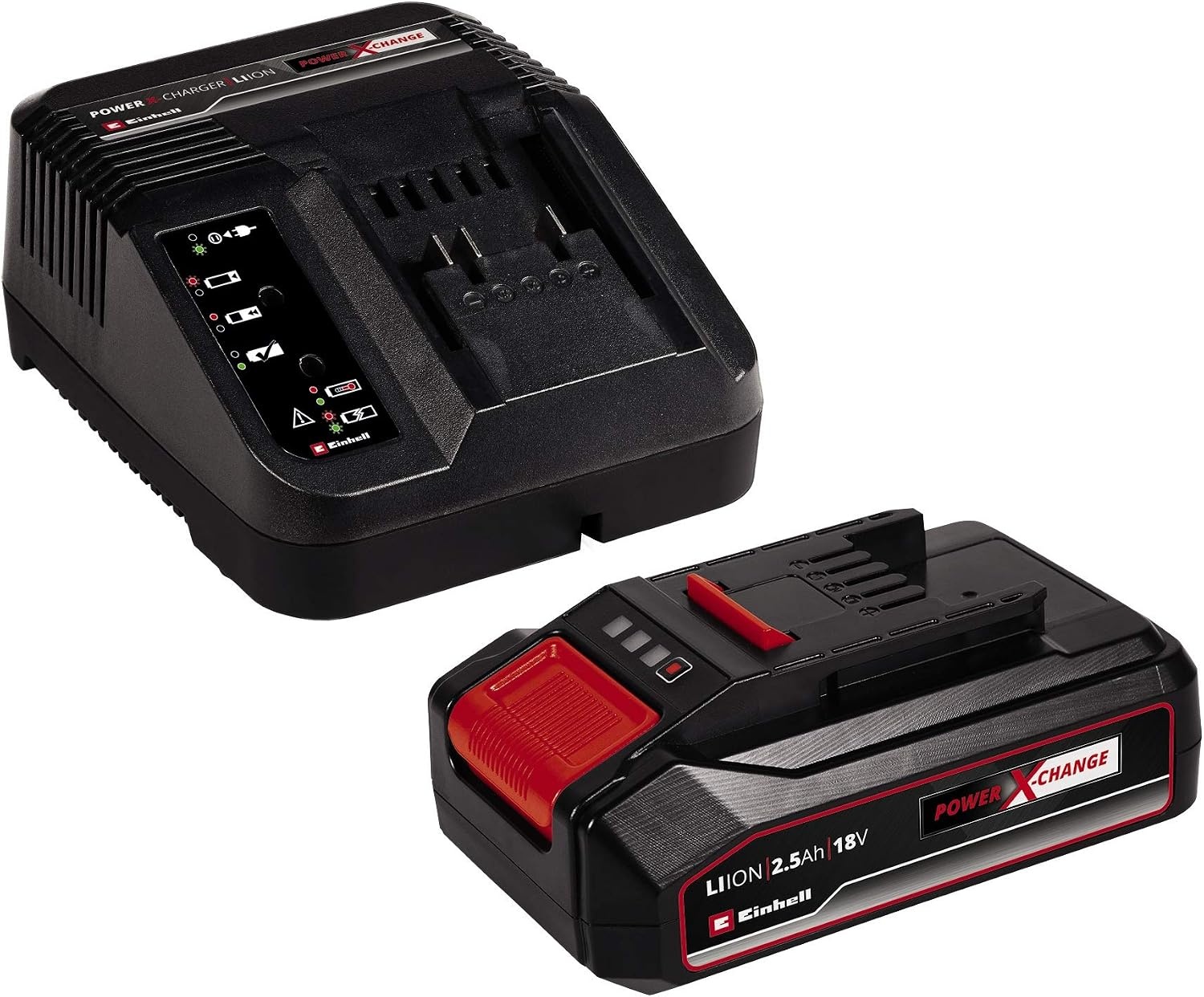 Einhell Power X-Change Starterset 2x 4,0 Ah Accu en Twincharger 3A