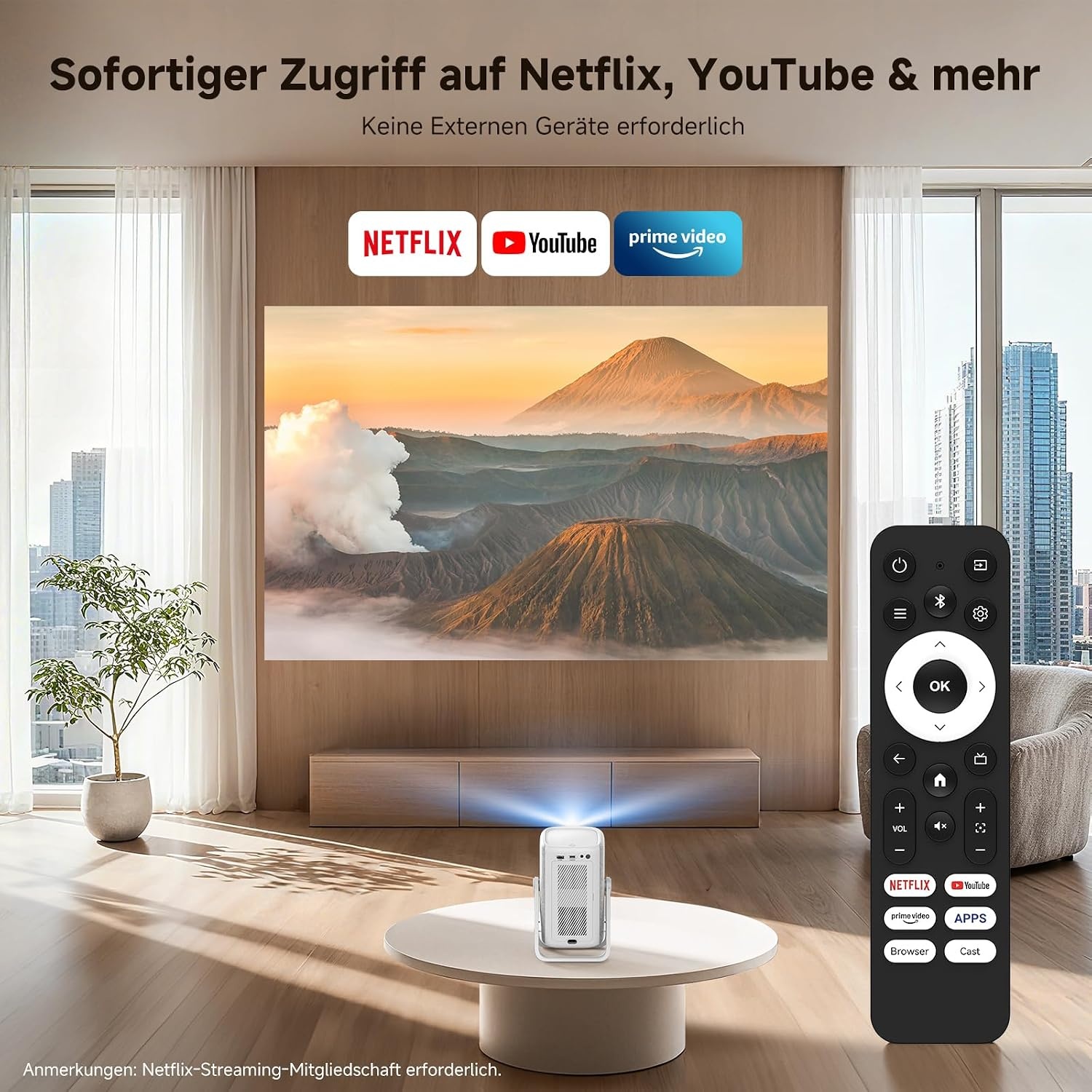 iSinbox AC311 Beamer Full HD 1080p Wit - 200 inch beeldformaat