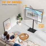 TVON TV-standaard TV-vloerstandaard voor televisies van 32-55 inch TV-standaard in hoogte verstelbaar draaibaar Max