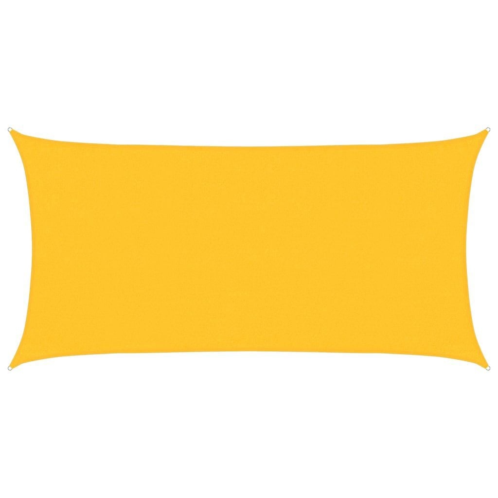 vidaXL Zonnezeil 160 g/m² 3x6 m HDPE geel