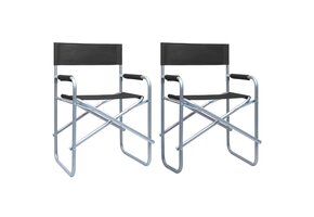 VidaXL Regisseursstoelen 2 st Staal Zwart 41% Korting