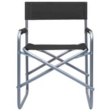 vidaXL Regisseursstoelen 2 st staal zwart