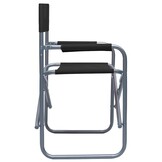 vidaXL Regisseursstoelen 2 st staal zwart