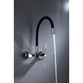 Zwarte Flexibele Keukenkraan Messing | 34% Korting | Montage Set