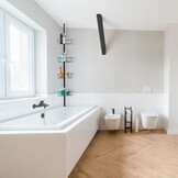 Telescopisch Douche Rek Zwart - 4 Manden - Geen Boren - 34% Korting