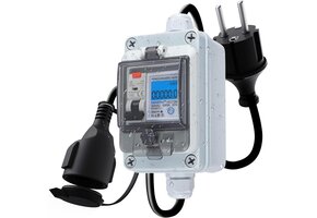 Mobiele stroommeter voor stopcontact buiten - Wit - 34% Korting
