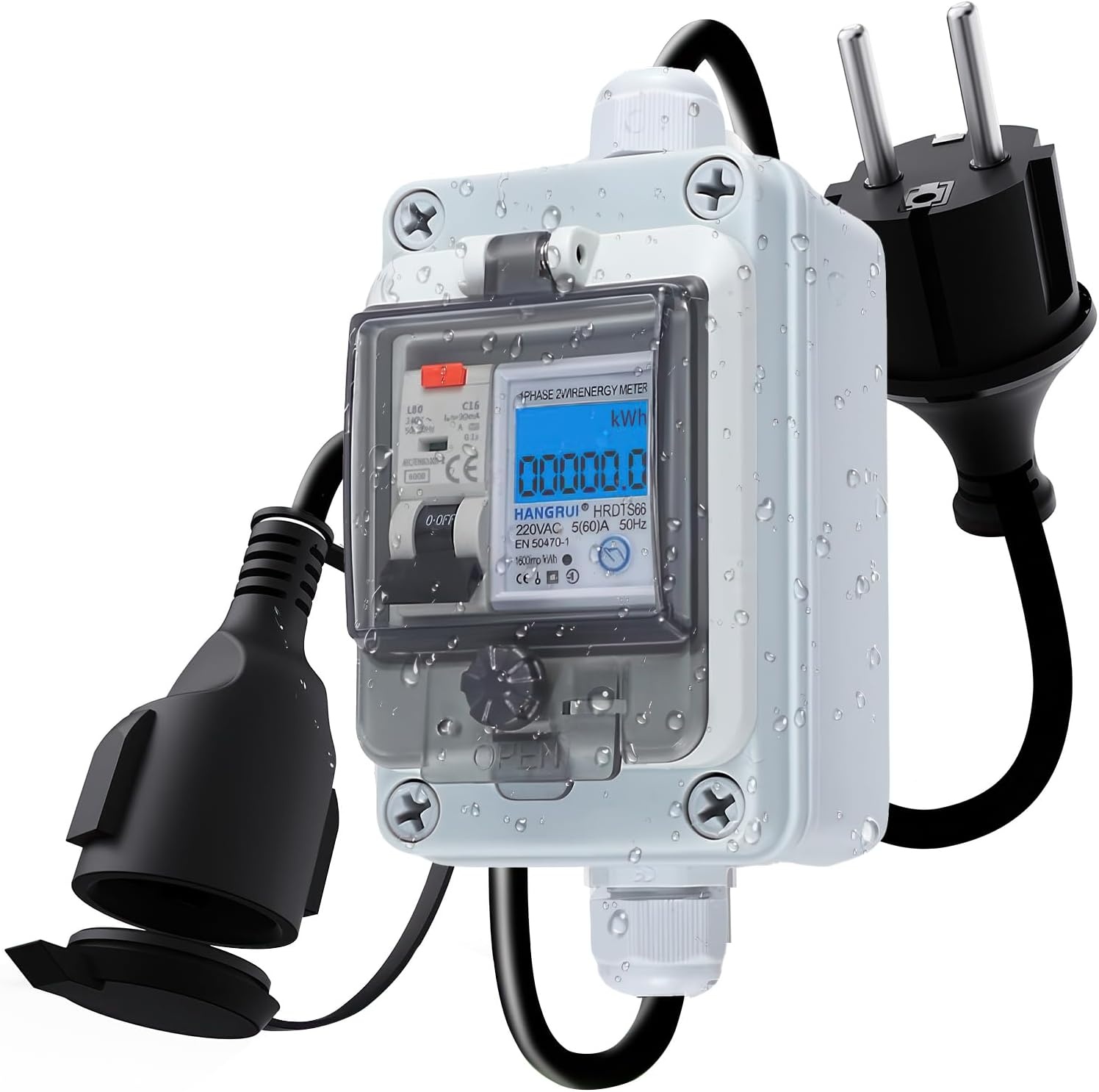 mobiele stroommeter voor stopcontact buiten