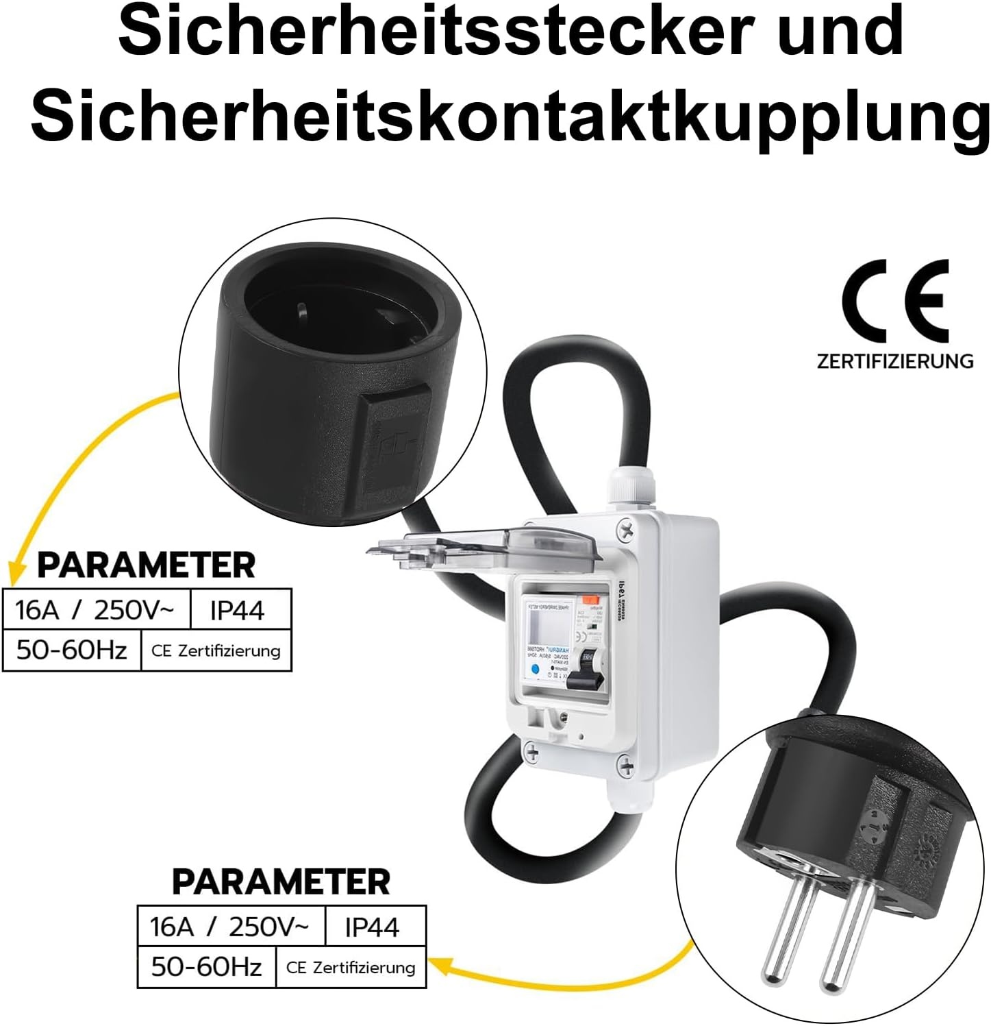 mobiele stroommeter voor stopcontact buiten