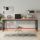 vidaXL Bureaublad 220x55x2,5 cm massief beukenhout