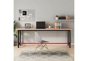 vidaXL Bureaublad Massief Beukenhout 220x55x2.5 cm - 55% Korting