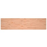 vidaXL Bureaublad 220x55x2,5 cm massief beukenhout