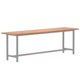 vidaXL Bureaublad 220x55x2,5 cm massief beukenhout