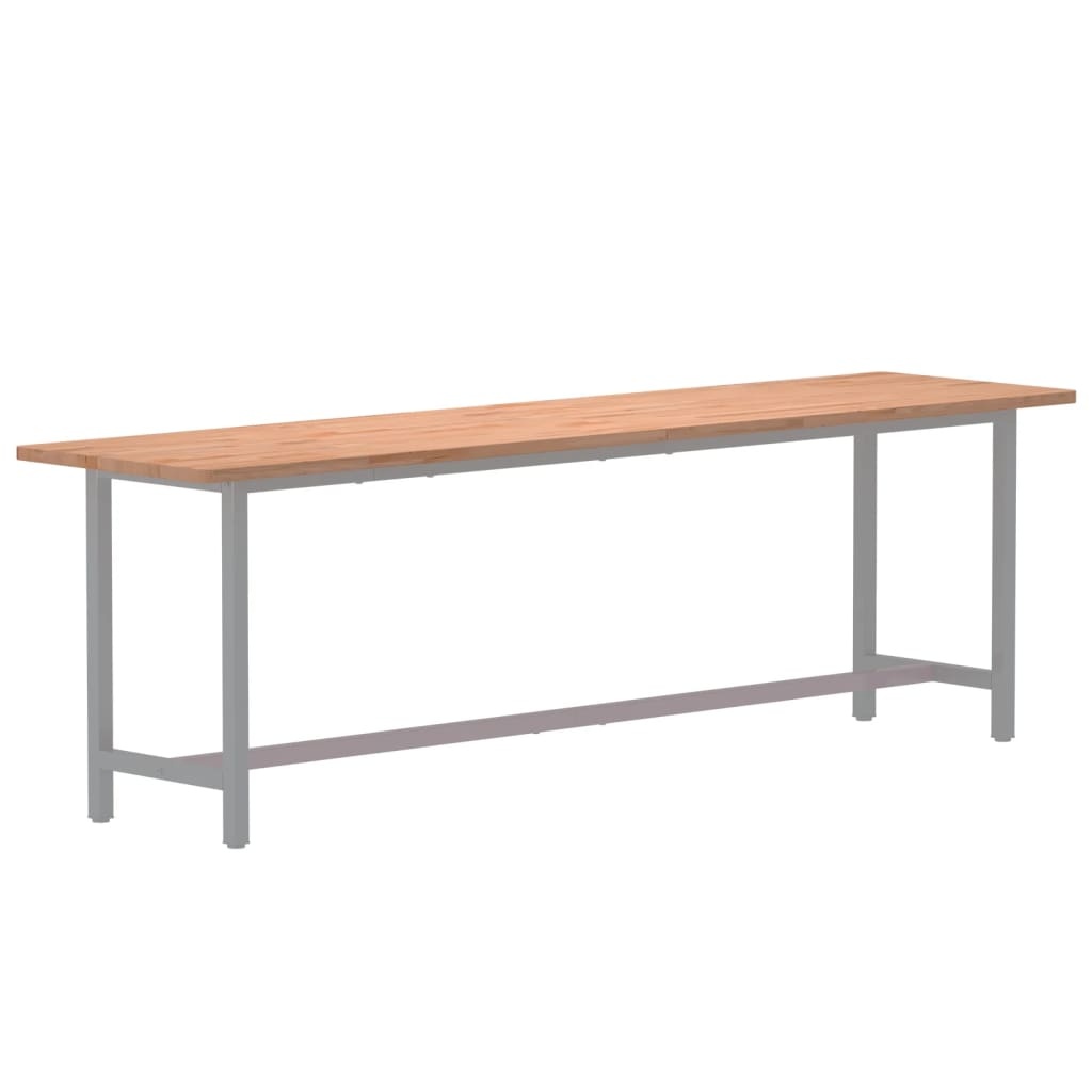 vidaXL Bureaublad 220x55x2,5 cm massief beukenhout