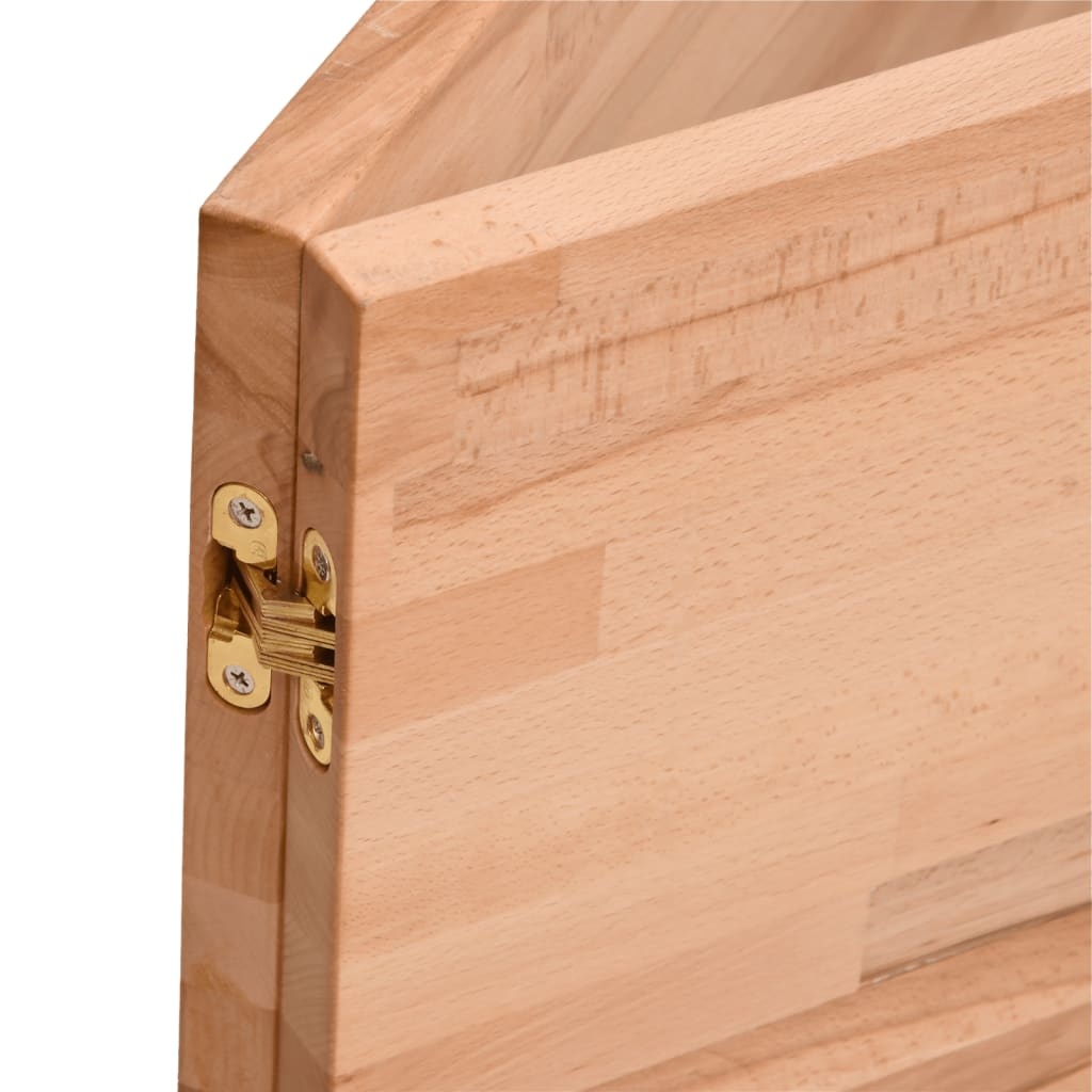 vidaXL Bureaublad 220x55x2,5 cm massief beukenhout