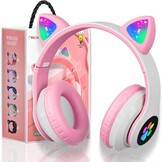 OHAANYY Kattenoor Bluetooth Koptelefoon Kinderen LED Licht