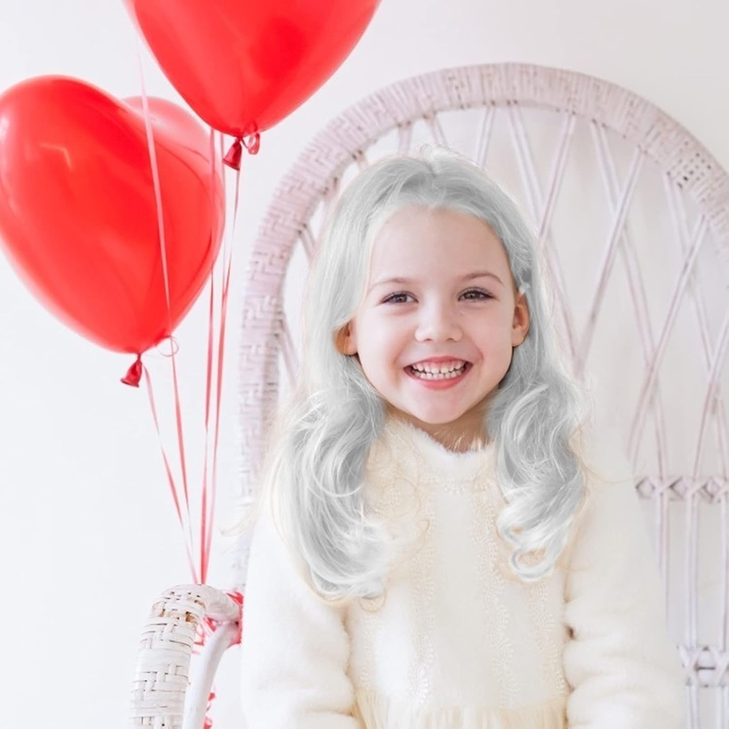Haarkrijt voor kinderen, meisjesgeschenken, MSDADA tijdelijke felle haarkleurverf voor kinderen, cadeaus voor meisjes, leeftijd 6, 7, 8, 9, 10-12+, kleur haarspray voor kerstcadeaus, kousvullers voor kinderen, nieuwjaar (wit)
