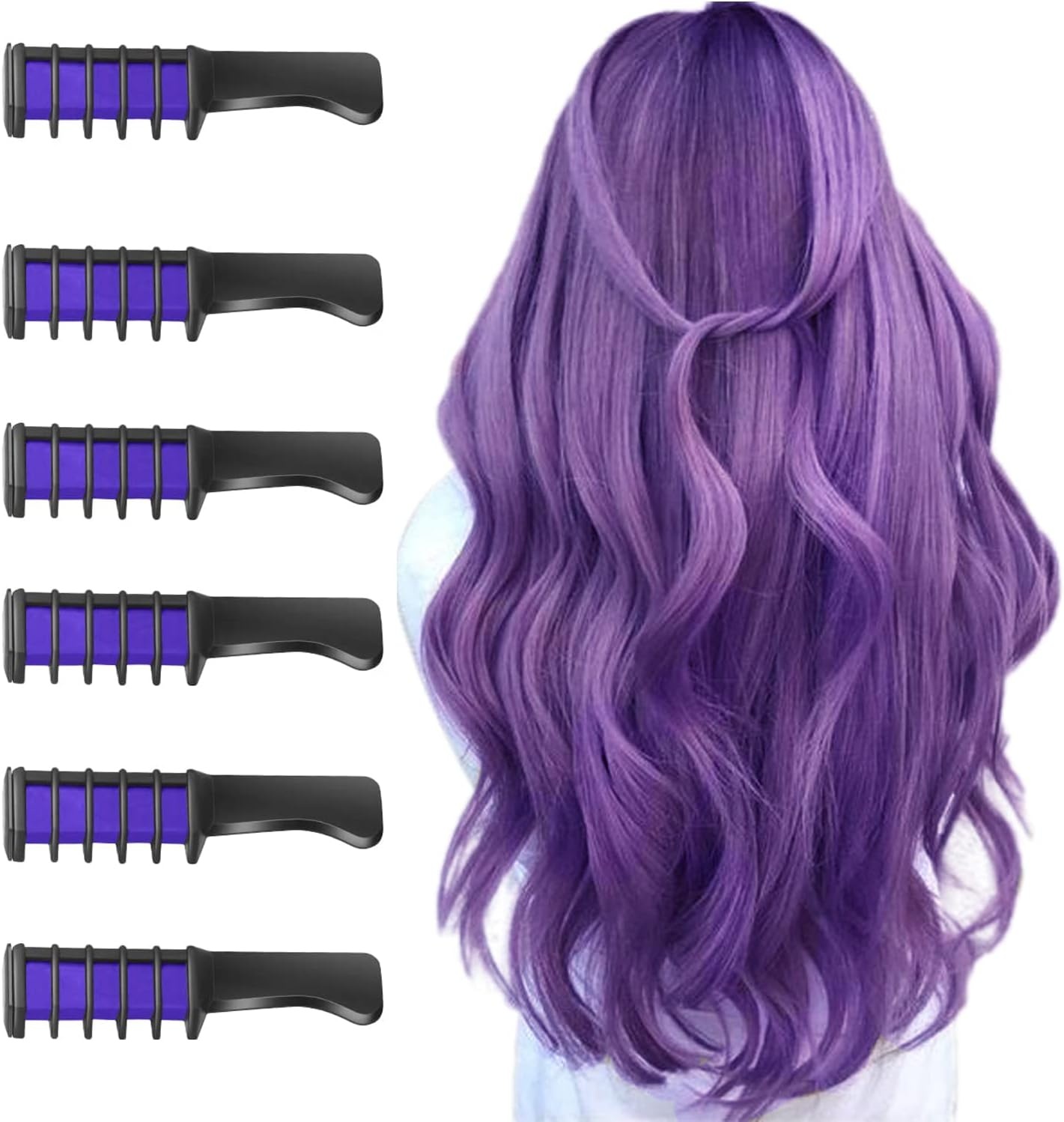Haarkrijt voor kinderen, meisjesgeschenken, MSDADA tijdelijke felle haarkleurverf voor kinderen, cadeaus voor meisjes, leeftijd 6, 7, 8, 9, 10-12+, kleur haarspray voor kerstcadeaus, kousvullers voor kinderen, nieuwjaar (wit)