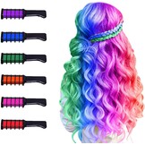 Haarkrijt voor kinderen, meisjesgeschenken, MSDADA tijdelijke felle haarkleurverf voor kinderen, cadeaus voor meisjes, leeftijd 6, 7, 8, 9, 10-12+, kleur haarspray voor kerstcadeaus, kousvullers voor kinderen, nieuwjaar (wit)