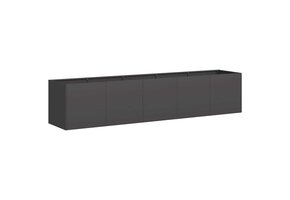 Plantenbak Koudgewalst Staal Zwart 200x40x40 cm - 35% Korting