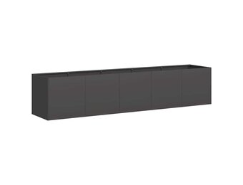 vidaXL Plantenbak 200x40x40 cm koudgewalst staal zwart