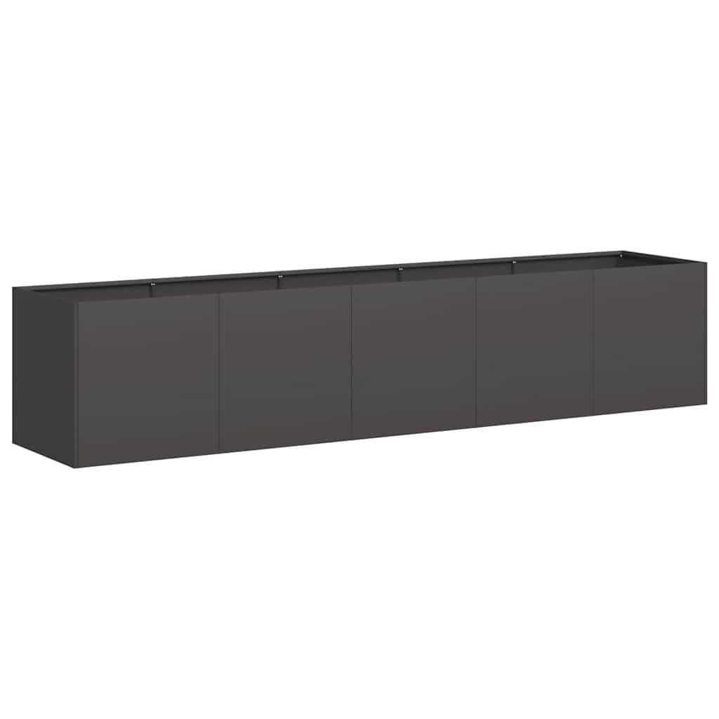 vidaXL Plantenbak 200x40x40 cm koudgewalst staal zwart