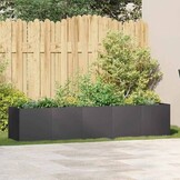 vidaXL Plantenbak 200x40x40 cm koudgewalst staal zwart