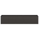 vidaXL Plantenbak 200x40x40 cm koudgewalst staal zwart