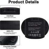 14,4V 3400mAh 48,96Wh Vervangende Li-Ion Batterij Compatibel met Sonos Move, MOVE1US1 Luidspreker 111-00001, IP-03-6802-001