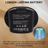 14,4V 3400mAh 48,96Wh Vervangende Li-Ion Batterij Compatibel met Sonos Move, MOVE1US1 Luidspreker 111-00001, IP-03-6802-001