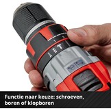 Einhell Professional Accu-Klopboormachine TP-CD 18 Li-i BL - Zwart/Rood - Inclusief 2 Accu's en Koffer