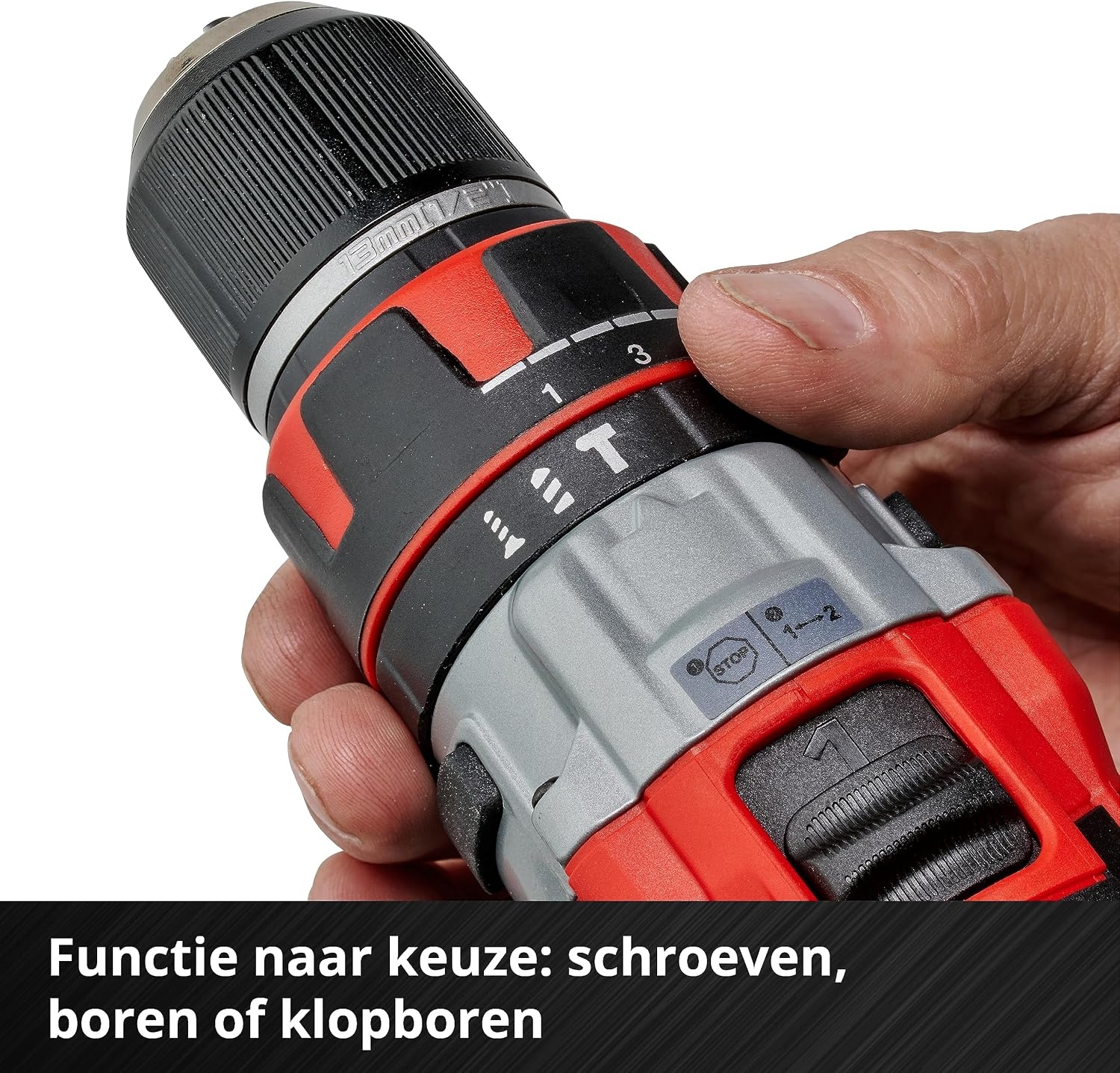 Einhell Professional Accu-Klopboormachine TP-CD 18 Li-i BL - Zwart/Rood - Inclusief 2 Accu's en Koffer