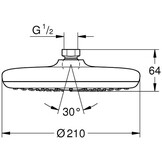 GROHE Vitalio Start 210 Hoofddouche 1 straalsoort, 26415000