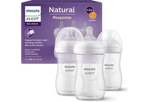 Babyflessen 3-pack 260ml Natural Response Speen - BPA-Vrij - 28% Korting
