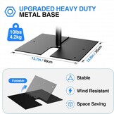 EMART Fotobackgroundstandaard 3x3,6m Heavy Duty Standaard met Voetstuk - Maat 3x3,6m