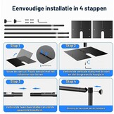 EMART Fotobackgroundstandaard 3x3,6m Heavy Duty Standaard met Voetstuk - Maat 3x3,6m