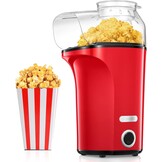 Popcornmachine, 1400 W, 120 g/4 l, grote capaciteit, hete lucht popcornmaker voor thuis, gezond en olievrij, vetvrij, 2 minuten snel, filmabe, Kerstmis, kinderverjaardag
