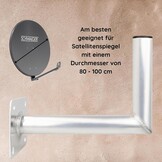 SCHWAIGER 5156 SAT mount 45cm SAT schotel muurbevestiging met aluminium beugel TÜV-gekeurd