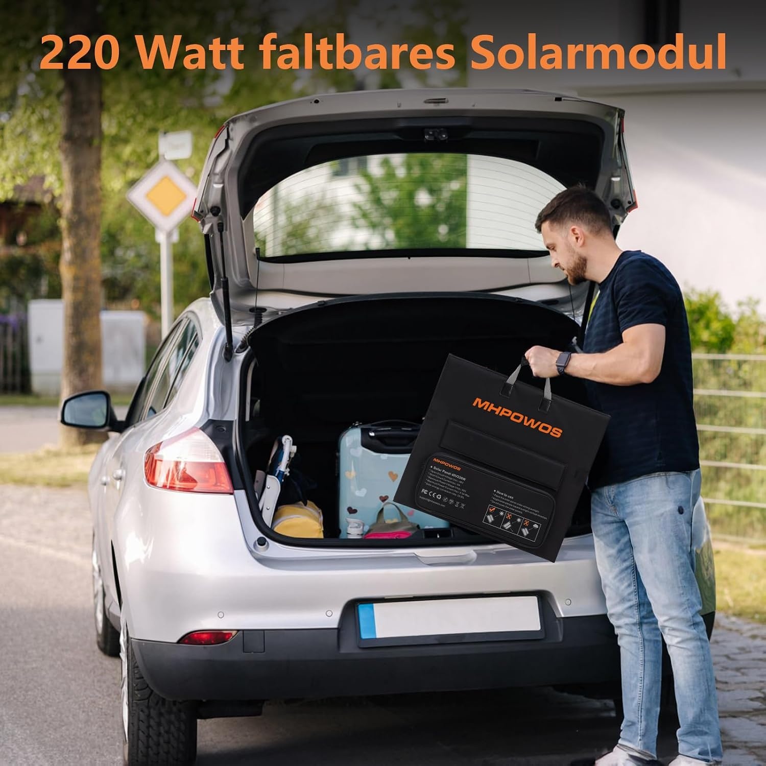 220W draagbaar zonnepaneel, IP67 waterdicht, opvouwbaar zonnepaneel - Maat 220W