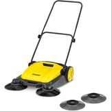 Kärcher Veegmachine S 3 Twin 2-in-1, werkbreedte: 650 mm, tot 1.800 m²/h oppervlak, vuilcontainer: 16 l, gewicht: 9,7 kg, 2 zijbezems voor droog vuil, 2 zijbezems voor vochtig vuil