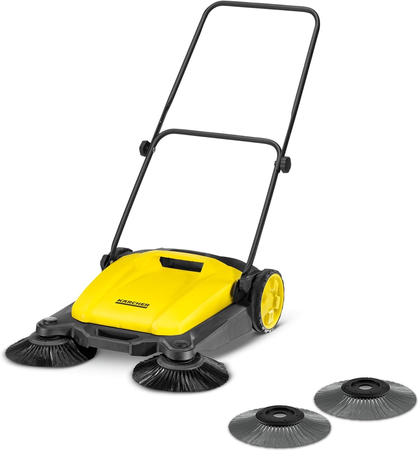 Kärcher Veegmachine S 3 Twin 2-in-1, werkbreedte: 650 mm, tot 1.800 m²/h oppervlak, vuilcontainer: 16 l, gewicht: 9,7 kg, 2 zijbezems voor droog vuil, 2 zijbezems voor vochtig vuil